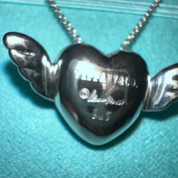 Tiffany Flying Heart Necklace - Picture 3 of 7